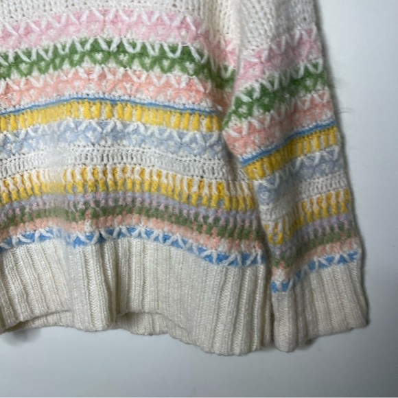 Coach Pastel Multicolor Fair Isle Pullover Sweater Size M - Picture 6 of 9